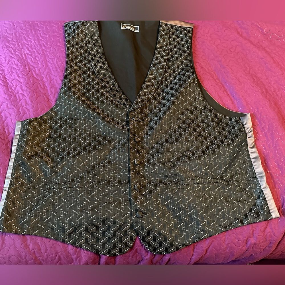 Bracci tux vest XLL - gray and back - adjustable back
